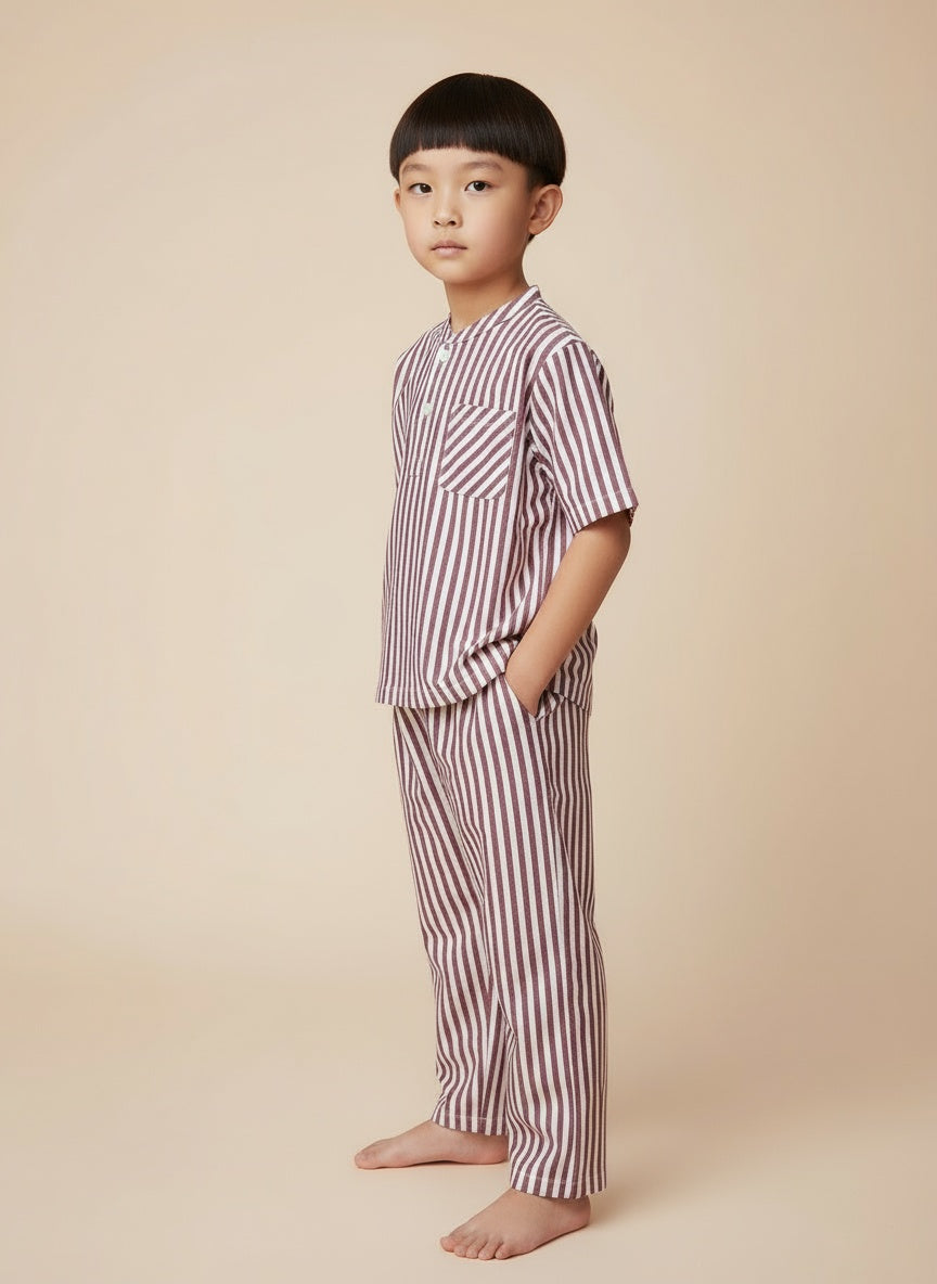 Cappadocia Short Sleeve Striped PJ Set
