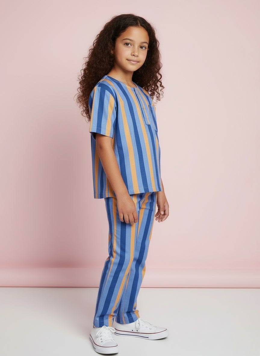 Cappadocia Short Sleeve Stripe PJ Set