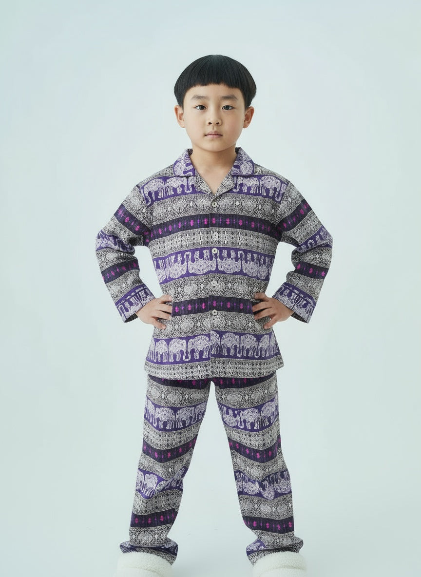 Cappadocia Full Sleeve Indian Elephant Print PJ Set