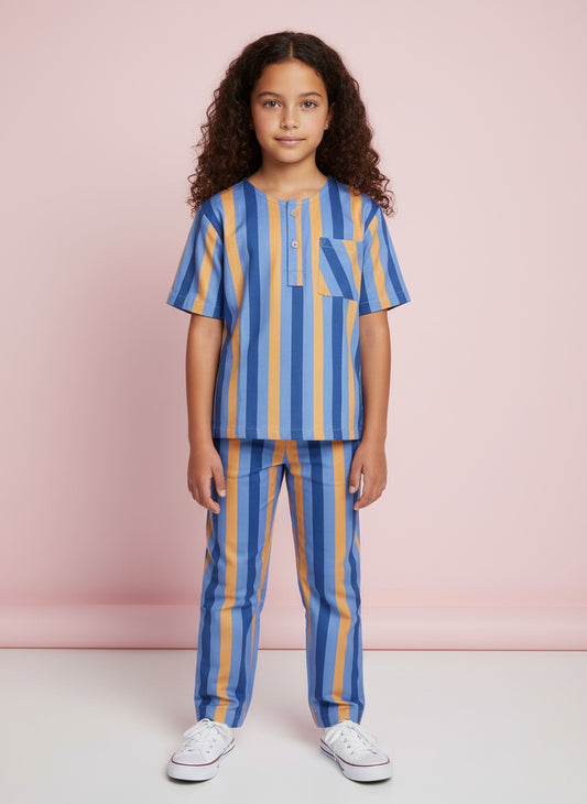Cappadocia Short Sleeve Stripe PJ Set