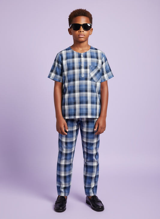 Cappadocia Short Sleeve Checks PJ Set