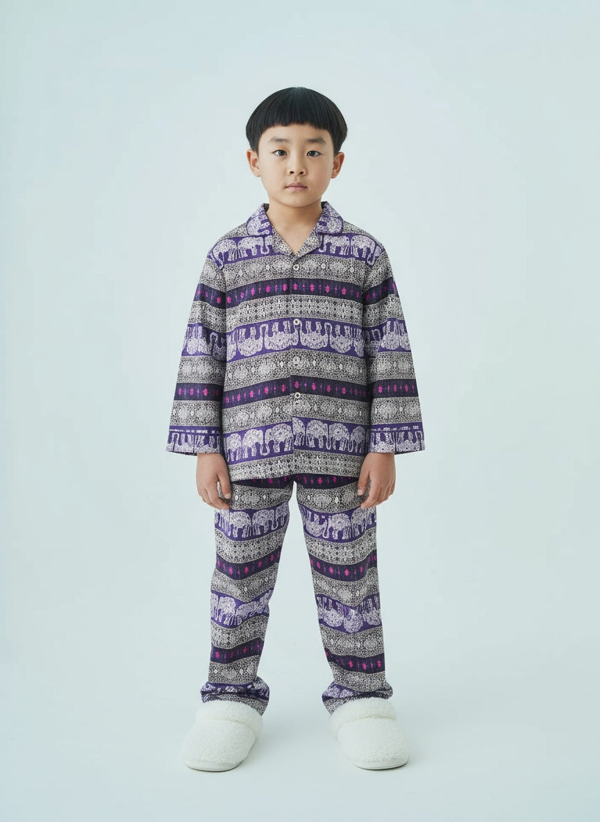 Cappadocia Full Sleeve Indian Elephant Print PJ Set