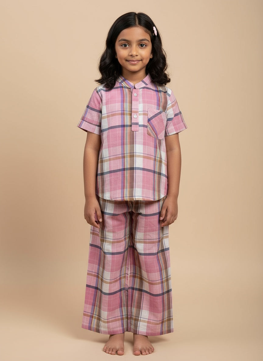 Cappadocia Short Sleeve Checks PJ Set