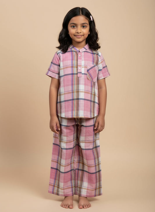 Cappadocia Short Sleeve Checks PJ Set