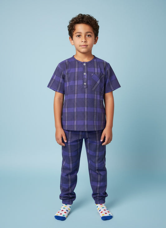 Cappadocia Short Sleeve Checks PJ Set