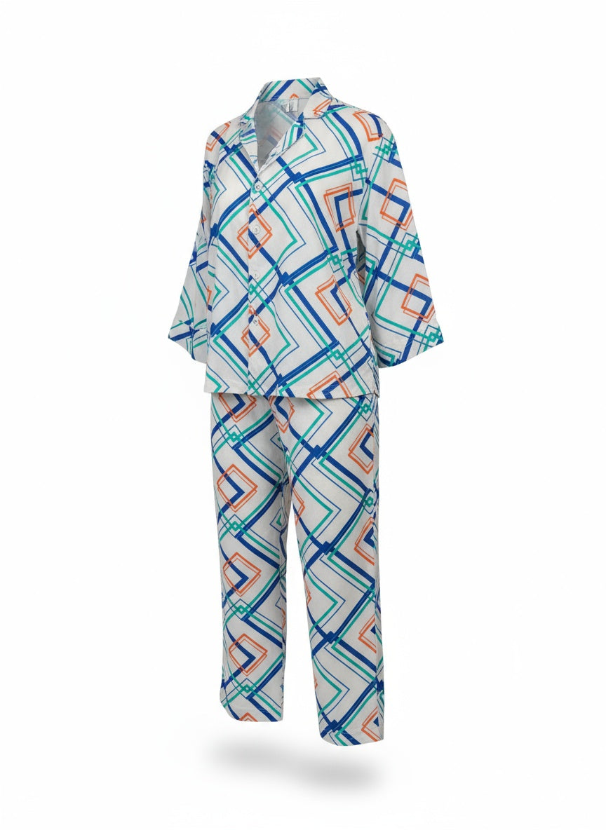 Cappadocia Full Sleeve Abstract Print PJ set