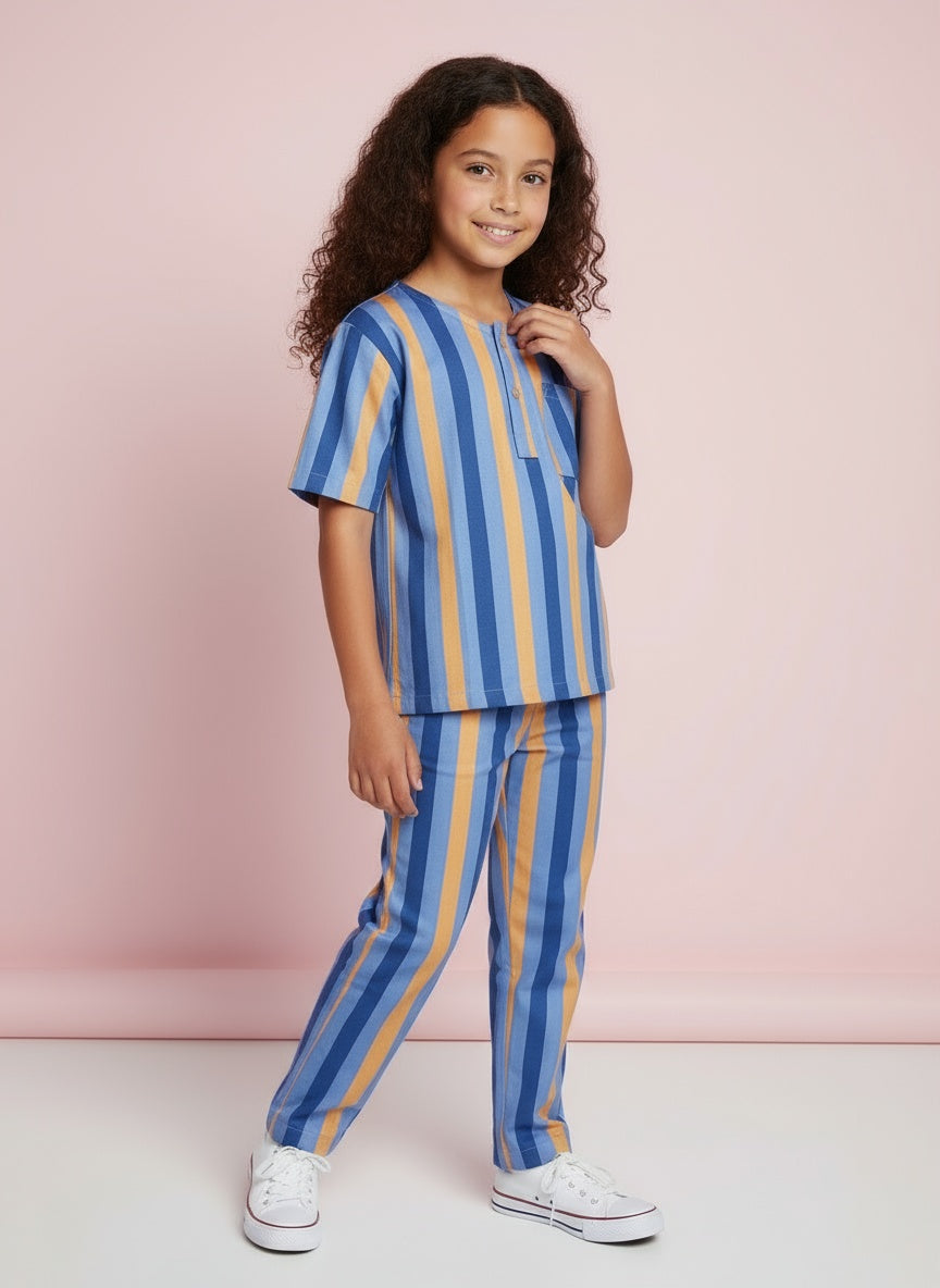 Cappadocia Short Sleeve Stripe PJ Set