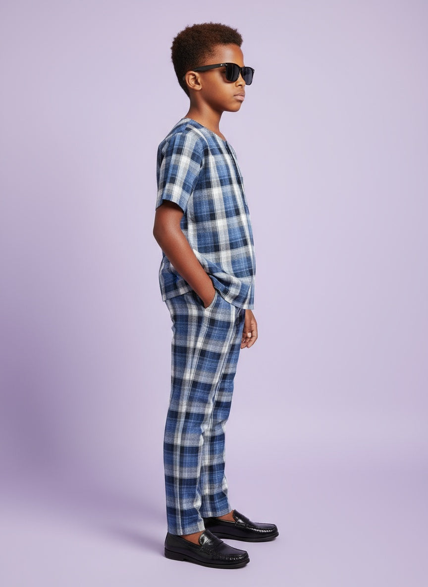 Cappadocia Short Sleeve Checks PJ Set