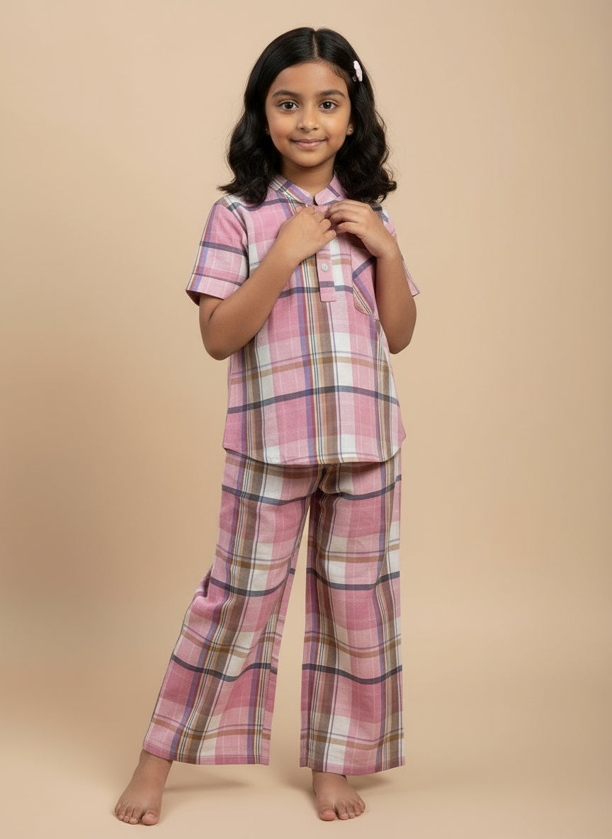 Cappadocia Short Sleeve Checks PJ Set