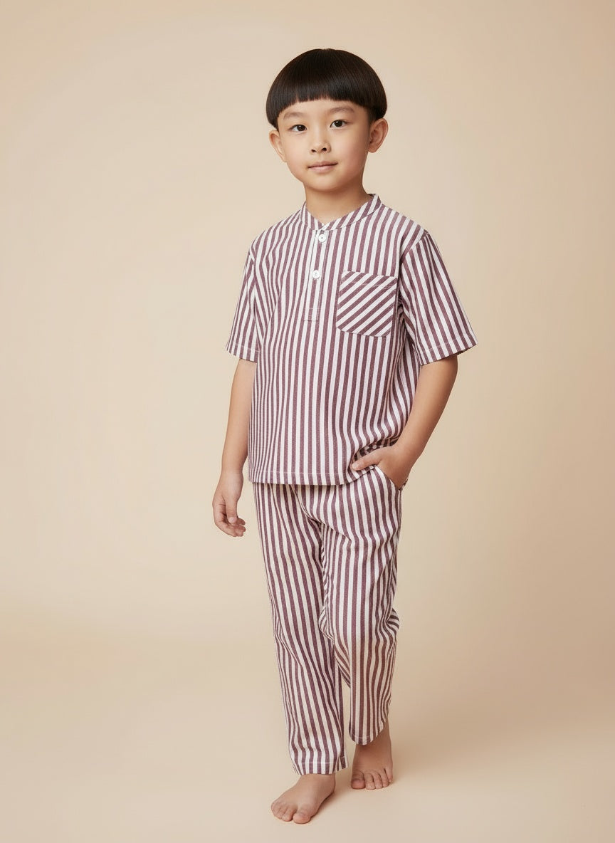 Cappadocia Short Sleeve Striped PJ Set