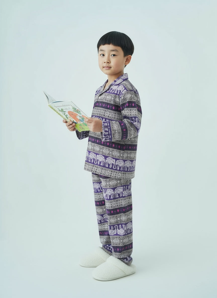 Cappadocia Full Sleeve Indian Elephant Print PJ Set