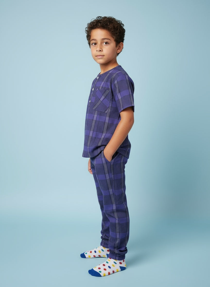 Cappadocia Short Sleeve Checks PJ Set