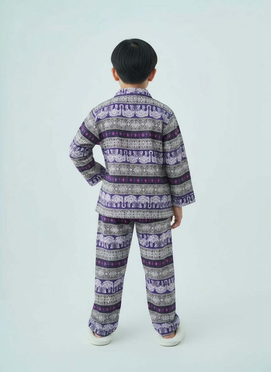 Cappadocia Full Sleeve Indian Elephant Print PJ Set