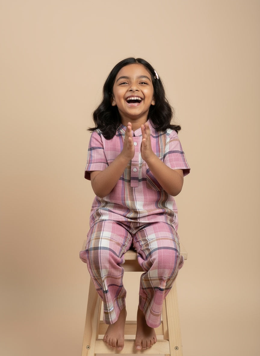 Cappadocia Short Sleeve Checks PJ Set