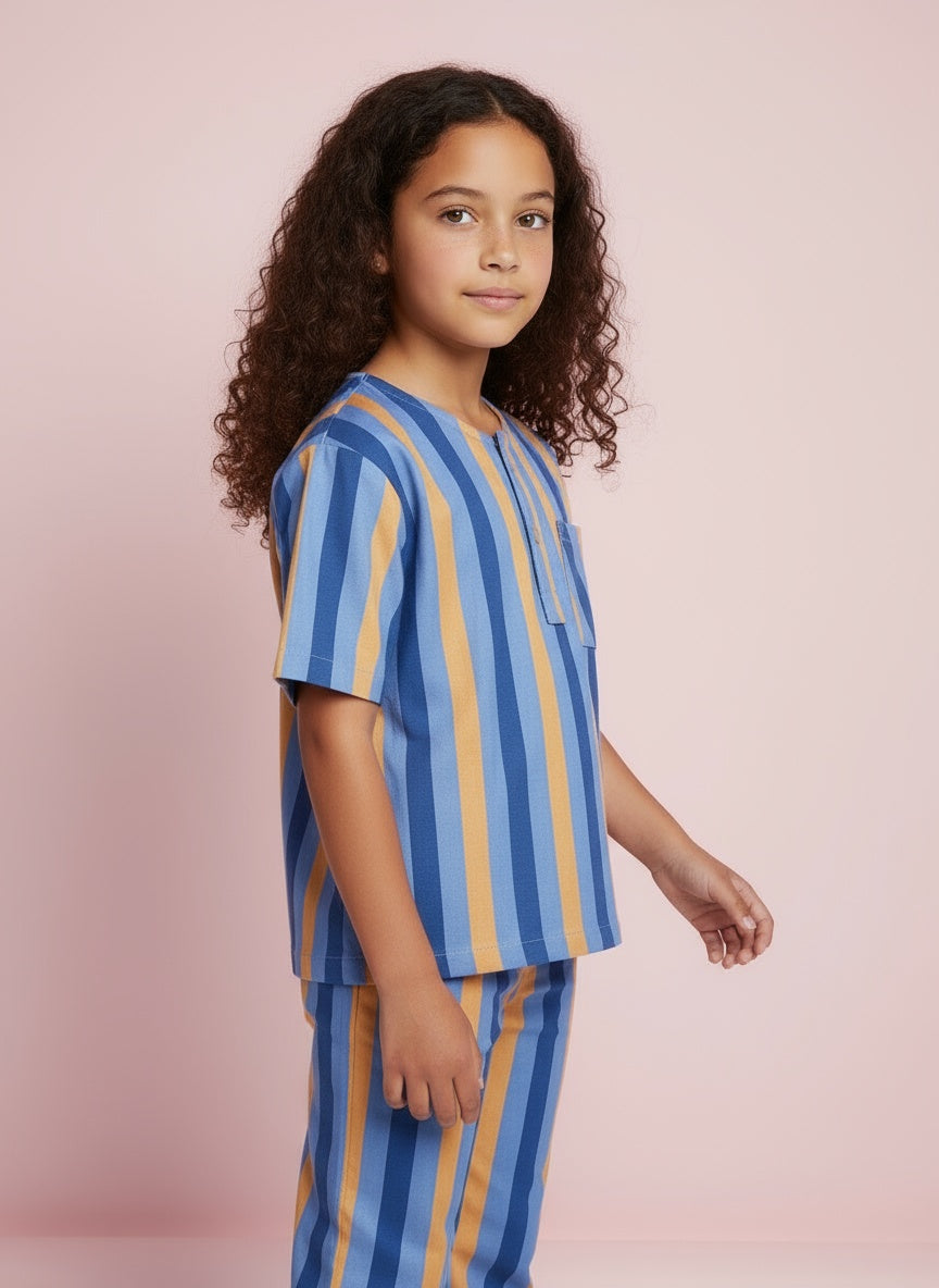 Cappadocia Short Sleeve Stripe PJ Set