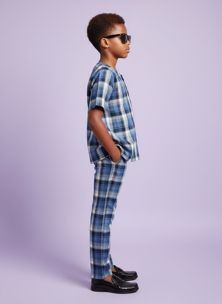 Cappadocia Short Sleeve Checks PJ Set