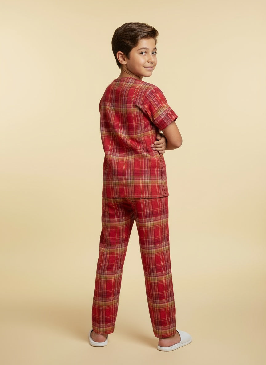 Cappadocia Short Sleeve Checks PJ Set