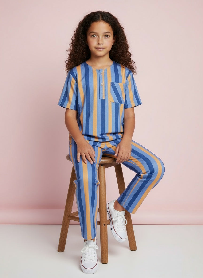 Cappadocia Short Sleeve Stripe PJ Set
