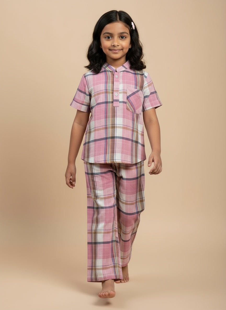 Cappadocia Short Sleeve Checks PJ Set
