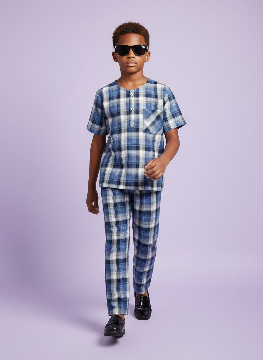 Cappadocia Short Sleeve Checks PJ Set