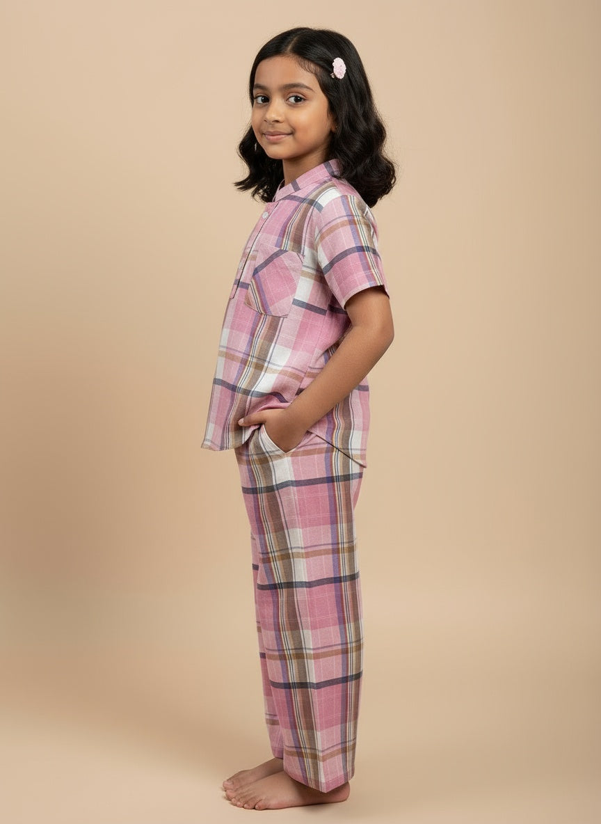 Cappadocia Short Sleeve Checks PJ Set