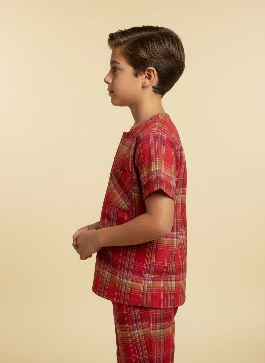 Cappadocia Short Sleeve Checks PJ Set