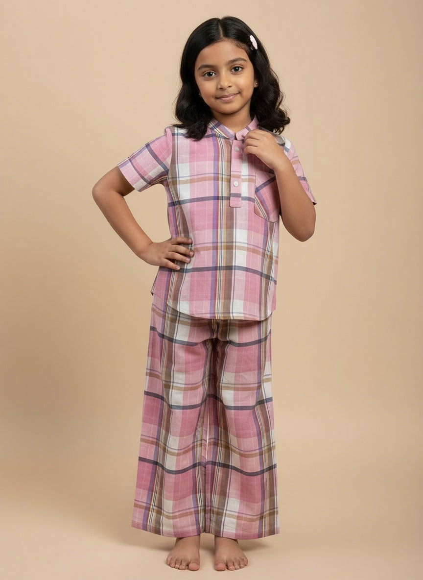 Cappadocia Short Sleeve Checks PJ Set