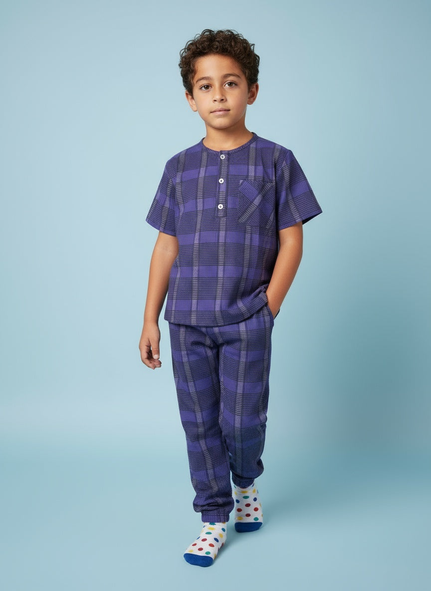 Cappadocia Short Sleeve Checks PJ Set